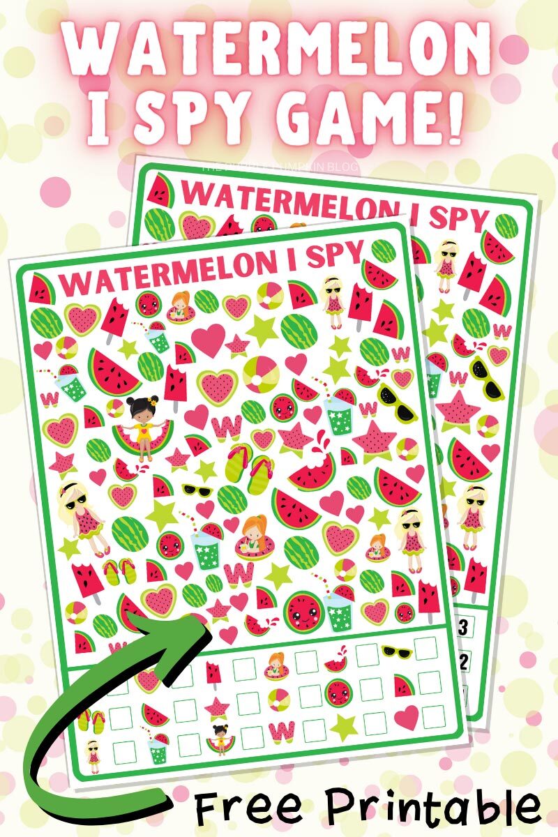 Watermelon I Spy Game Free Printable
