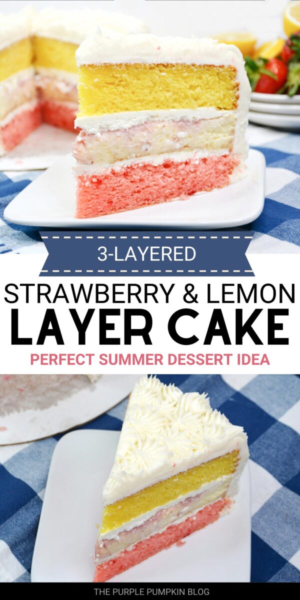 3-Layered Strawberry & Lemon Layer Cake