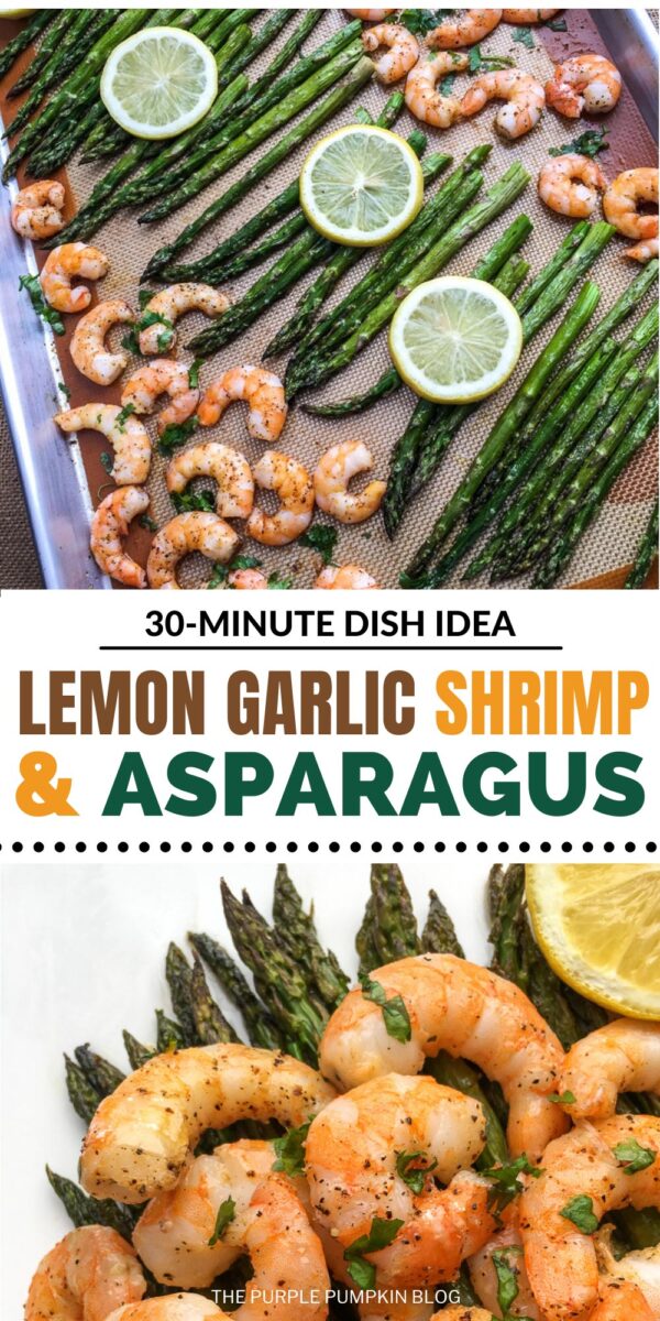 30-Minute Recipe - Lemon Garlic Shrimp & Asparagus