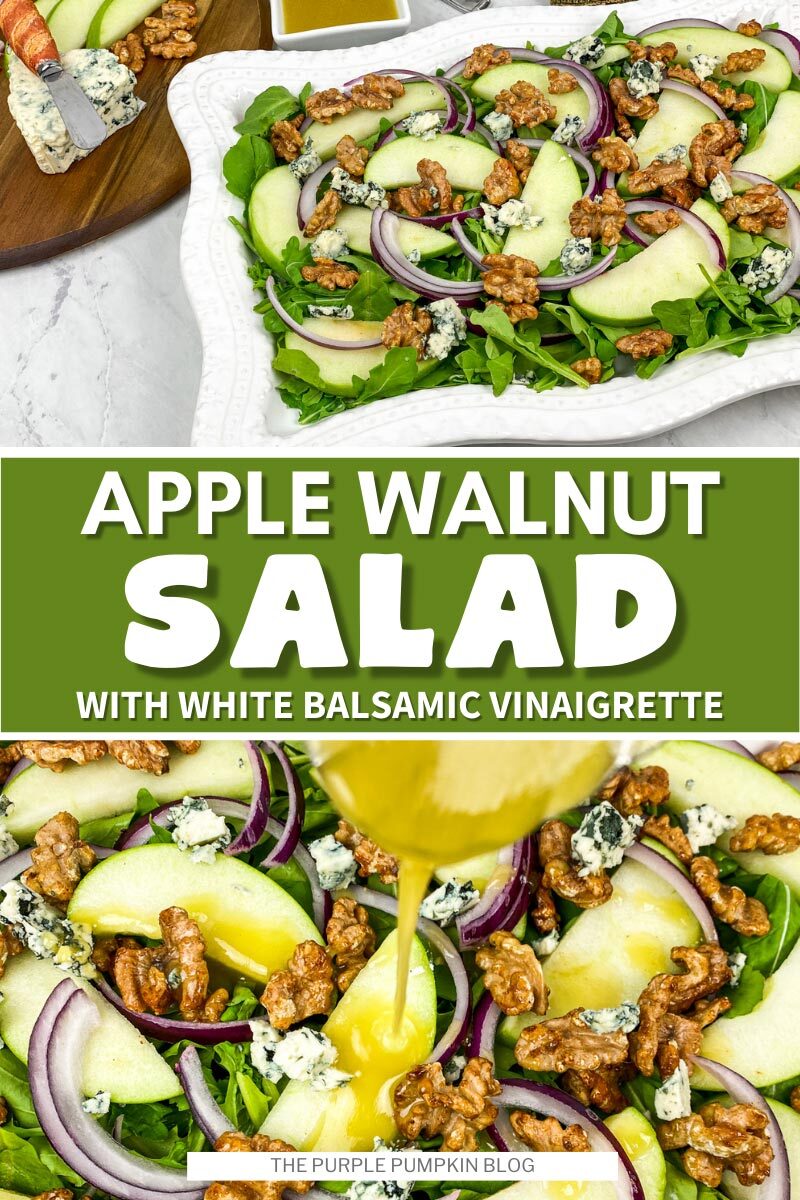 Apple Walnut Salad Recipe with White Balsamic Vinaigrette