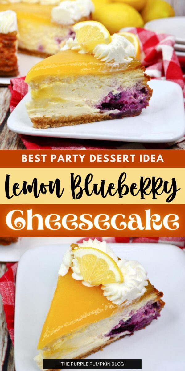 Best Party Dessert Idea - Lemon Blueberry Cheesecake