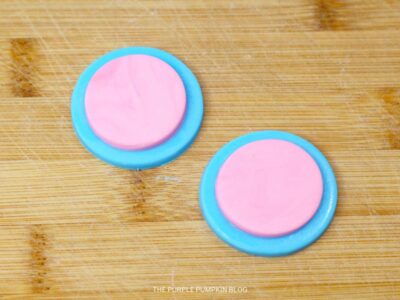 Blue & Pink Fondant Circles Layered