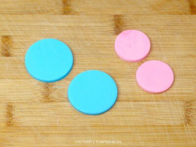Blue and Pink Fondant Circles