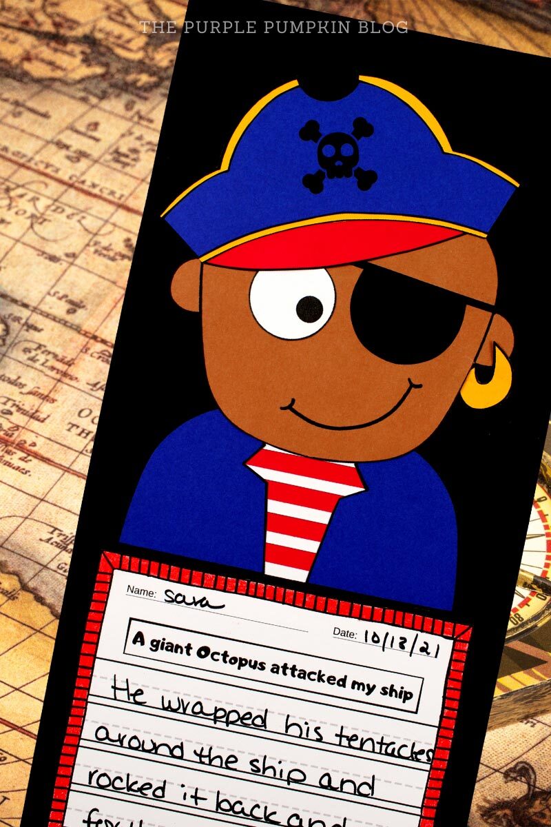 Pirate Paper Craft & Writing Prompt Activity