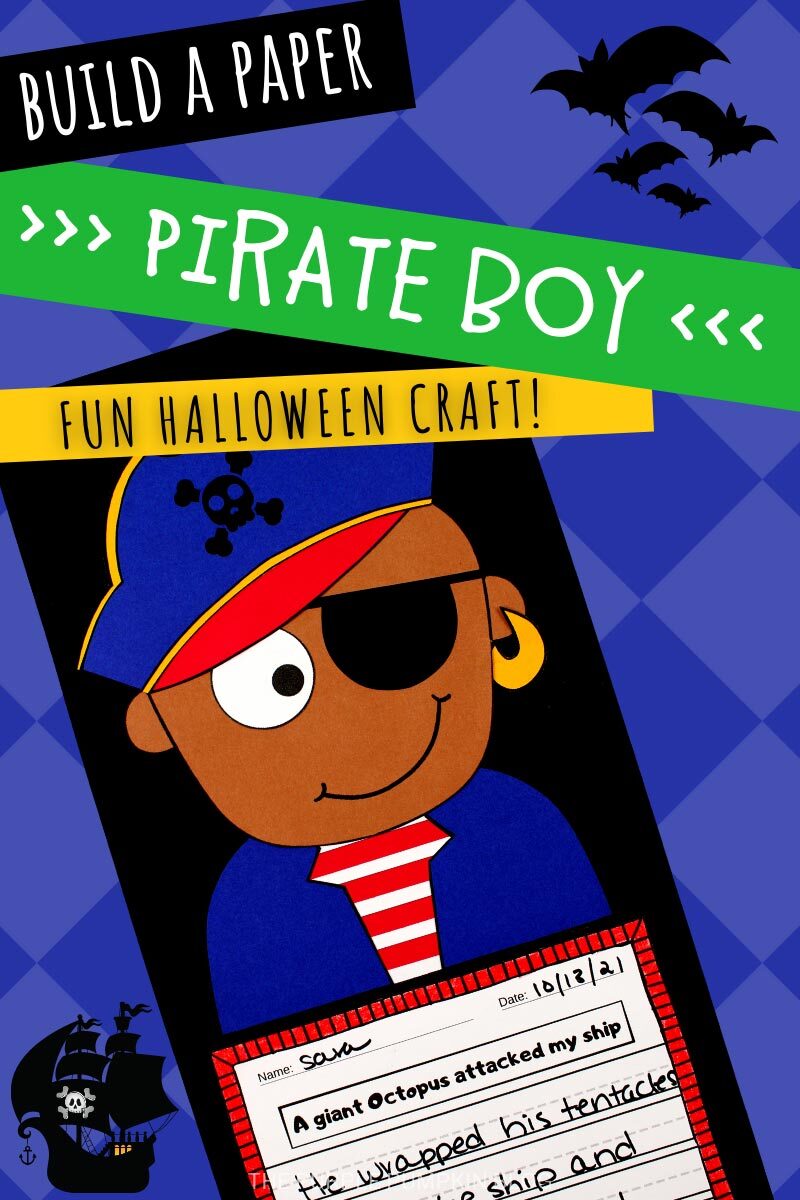 Boy Pirate Craftivity – Halloween Kids Craft & Writing Project