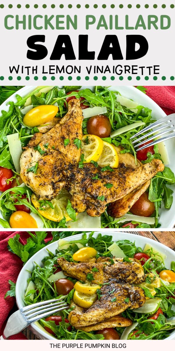 Chicken Paillard Salad with Lemon Vinaiagrette