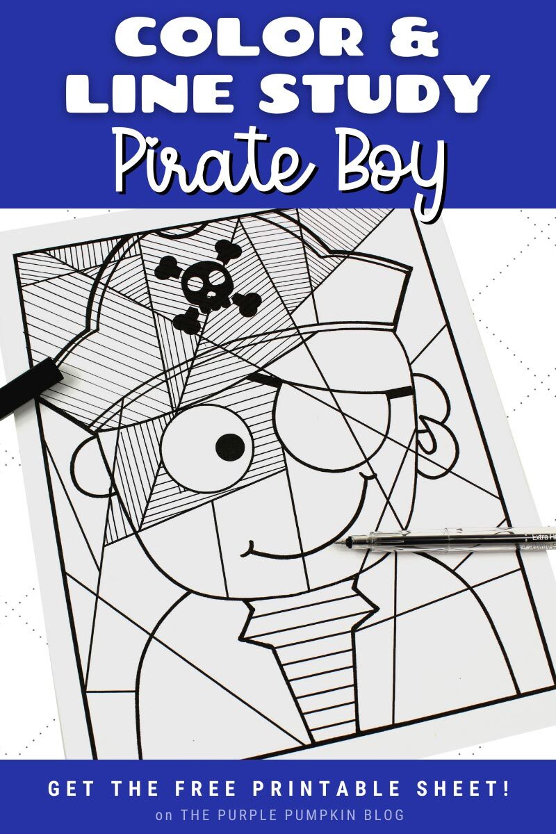 Color & Line Study Halloween Pirate Boy