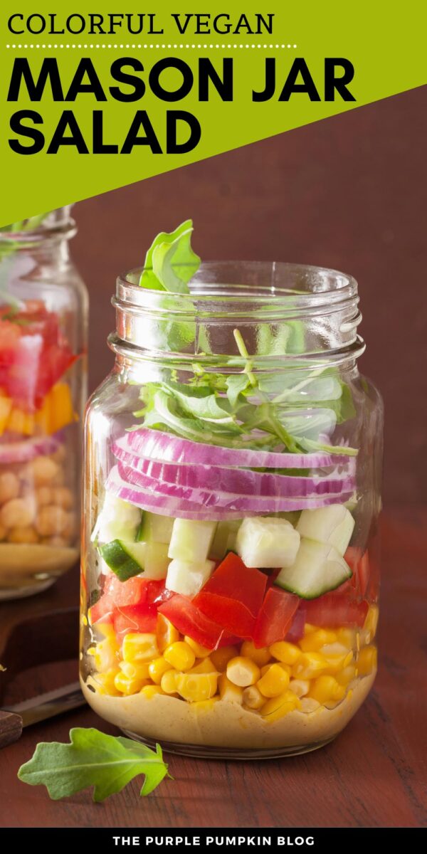Colorful Vegan Mason Jar Salad