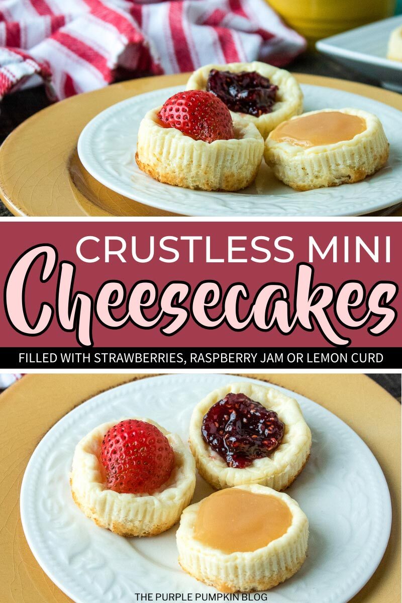Crustless Mini Cheesecakes