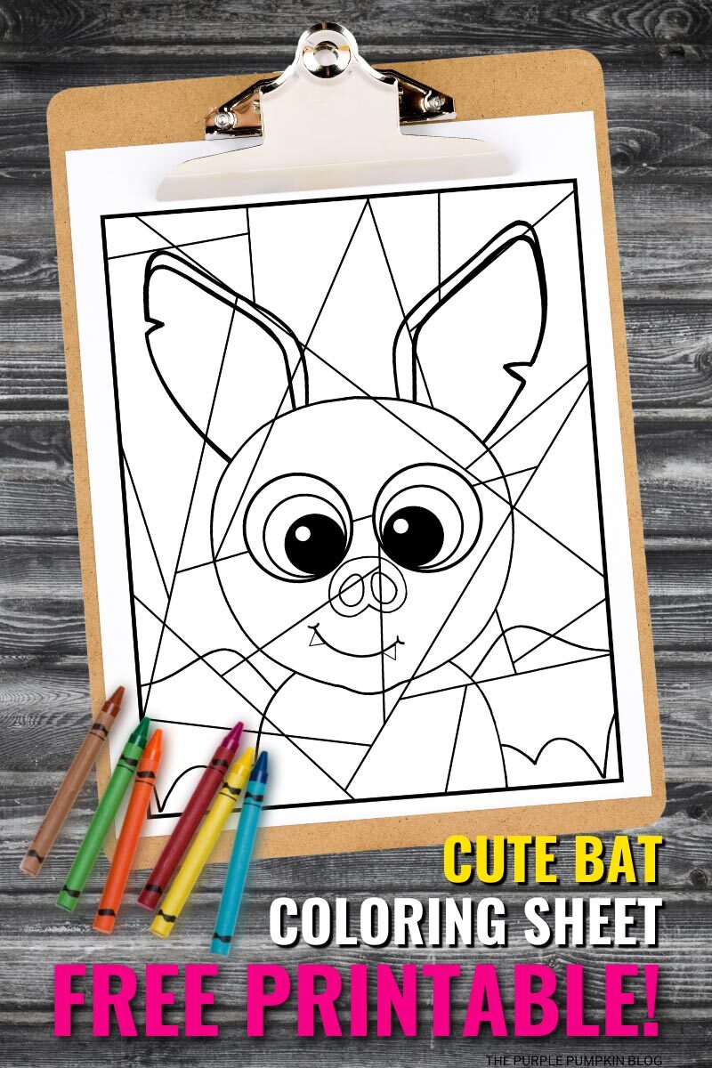 Cute Bat Coloring Sheet Free Printable!