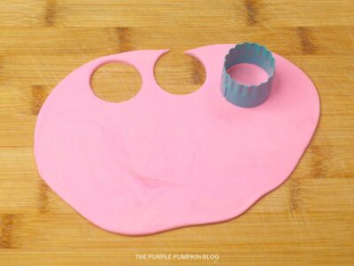 Cutting Pink Fondant Circles