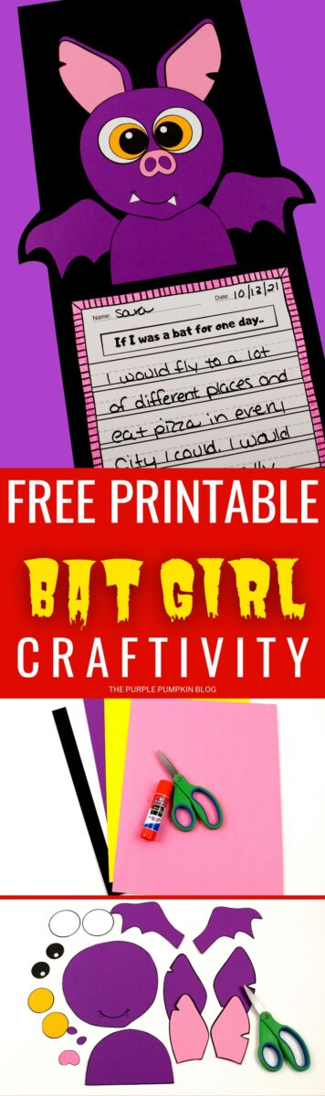 Free Printable Bat Girl Craftivity