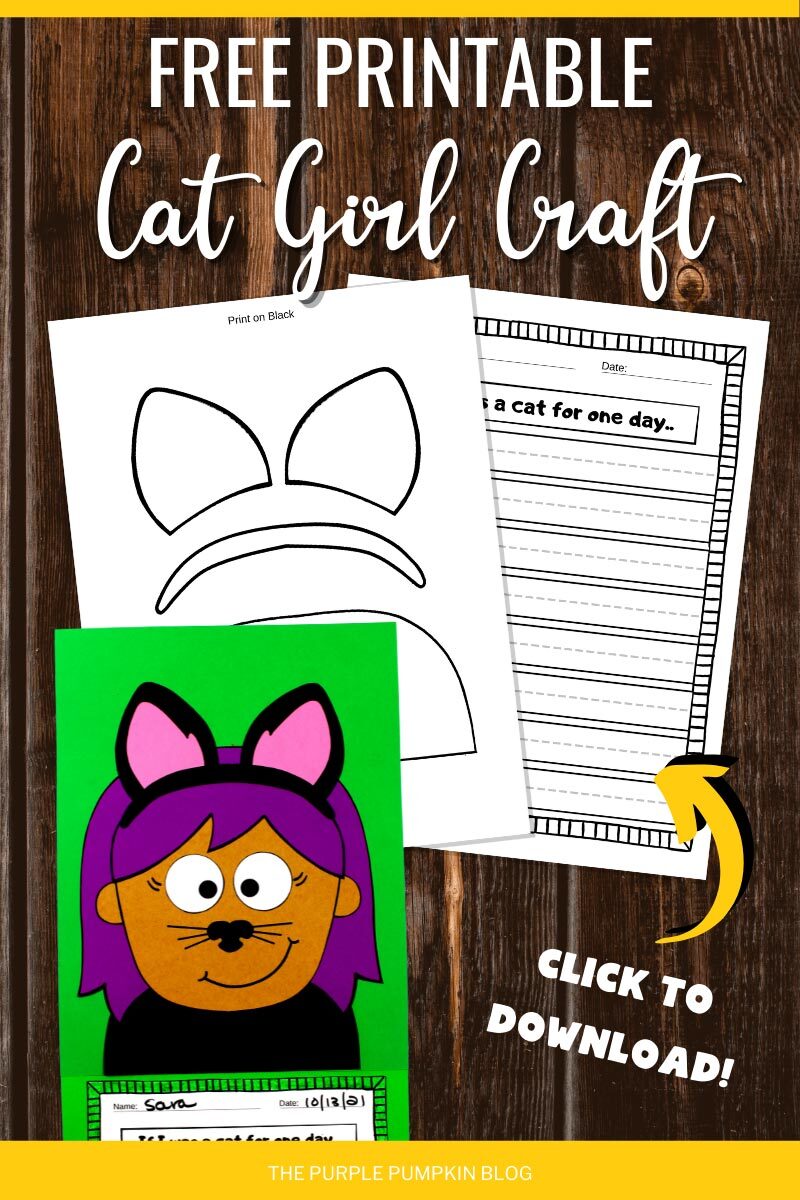 Free Printable Cat Girl Craft