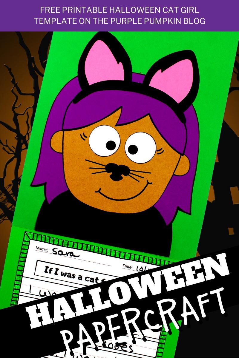 Free Printable Cat Girl Halloween Papercraft