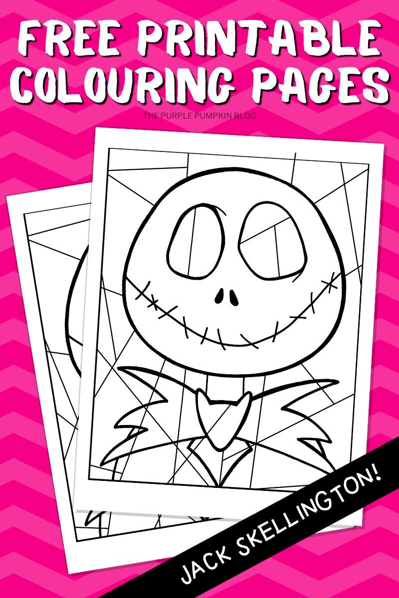 Free Printable Colouring Pages - Jack Skellington