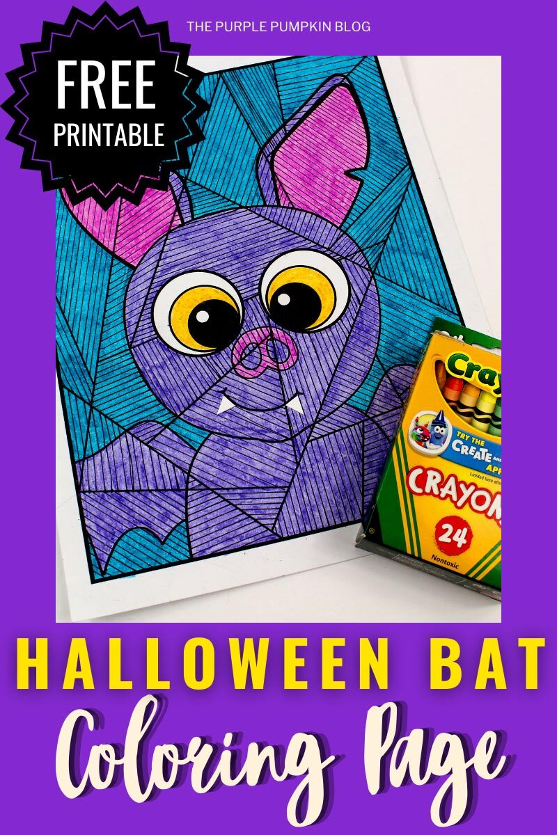 Free Printable Halloween Bat Coloring Page