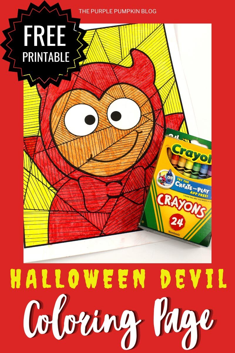 Free Printable Halloween Devil Coloring Page