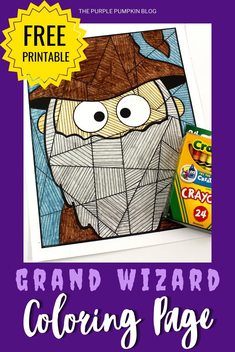 Free Printable Halloween Grand Wizard Coloring Page