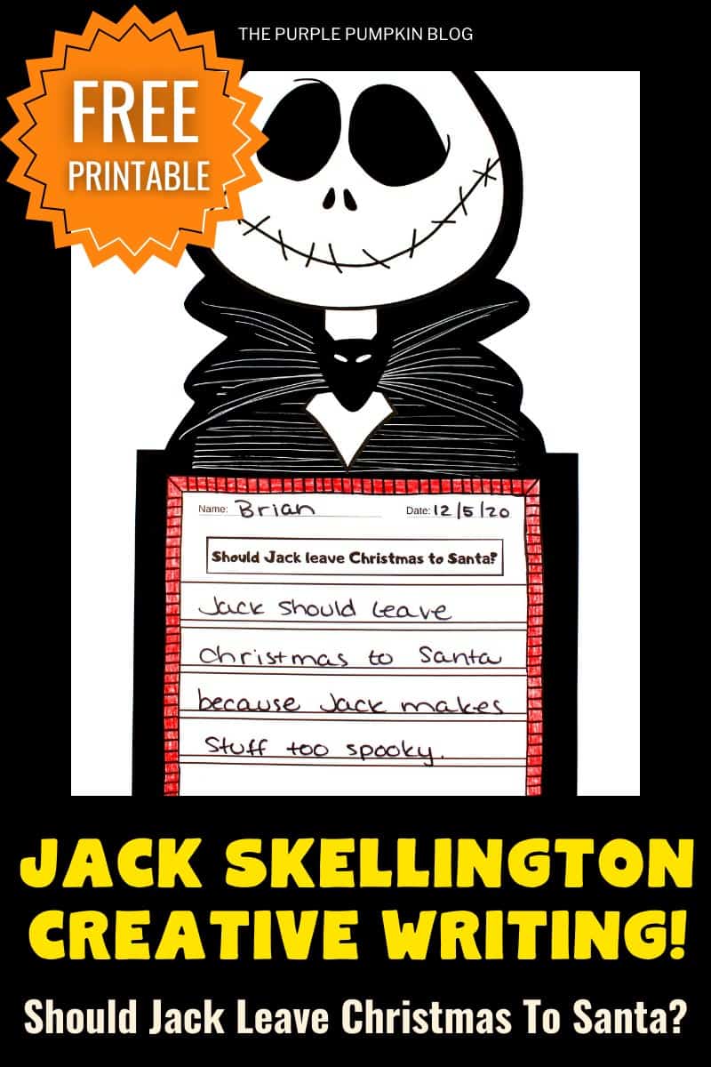 Jack Skellington Craftivity – Halloween Kids Craft