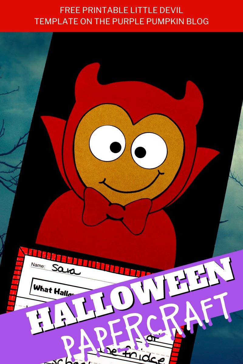 Free Printable Little Devil Halloween Papercraft