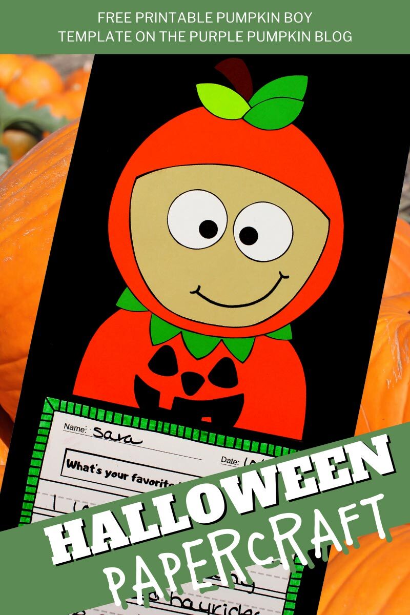 Free Printable Pumpkin Boy Halloween Papercraft