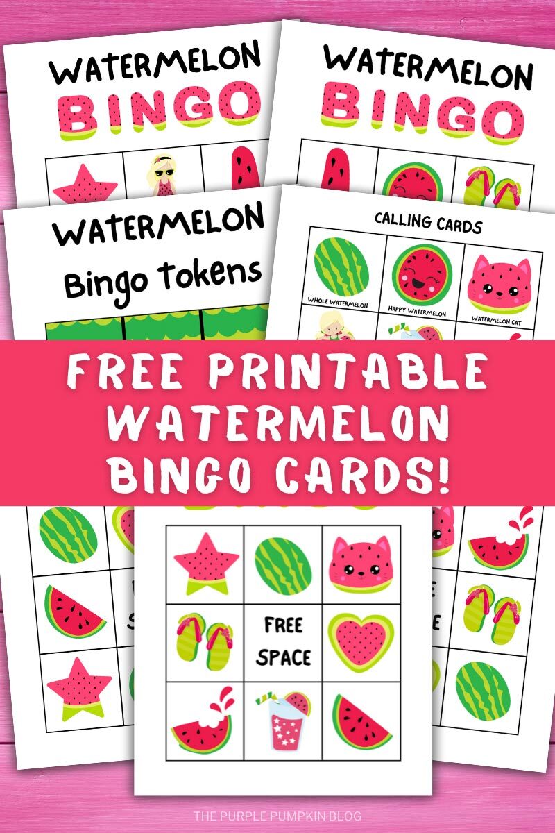 Free Printable Watermelon Bingo Cards