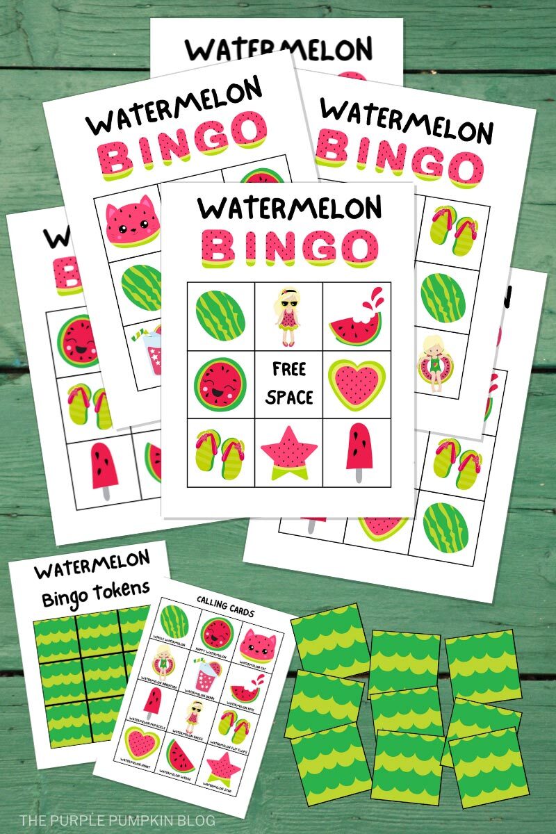 Free Printable Watermelon Bingo Game Cards