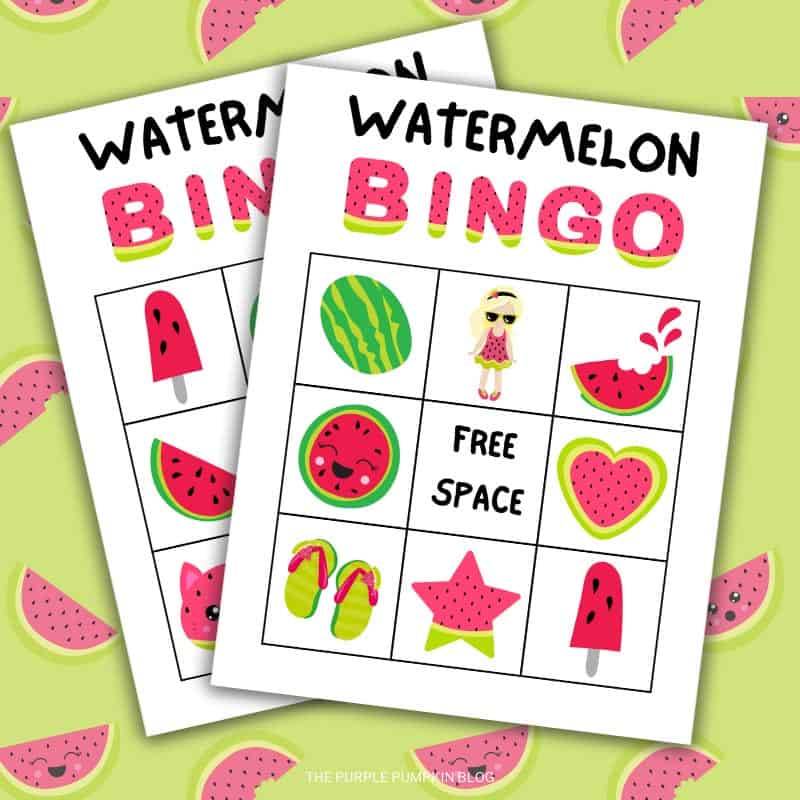 Free Watermelon Bingo Cards to Print