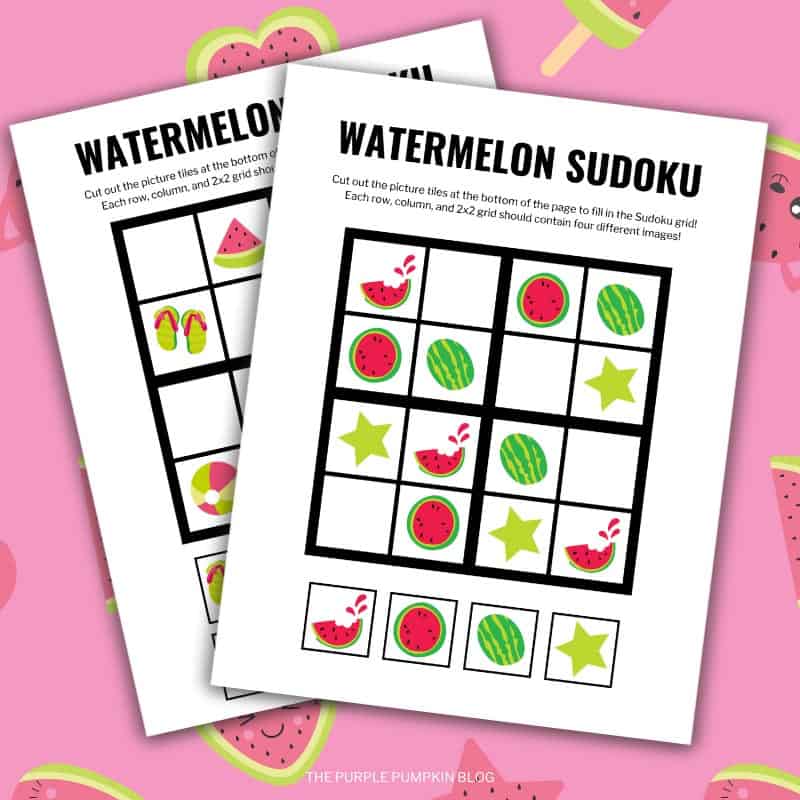 Free Watermelon Sudoku Printables