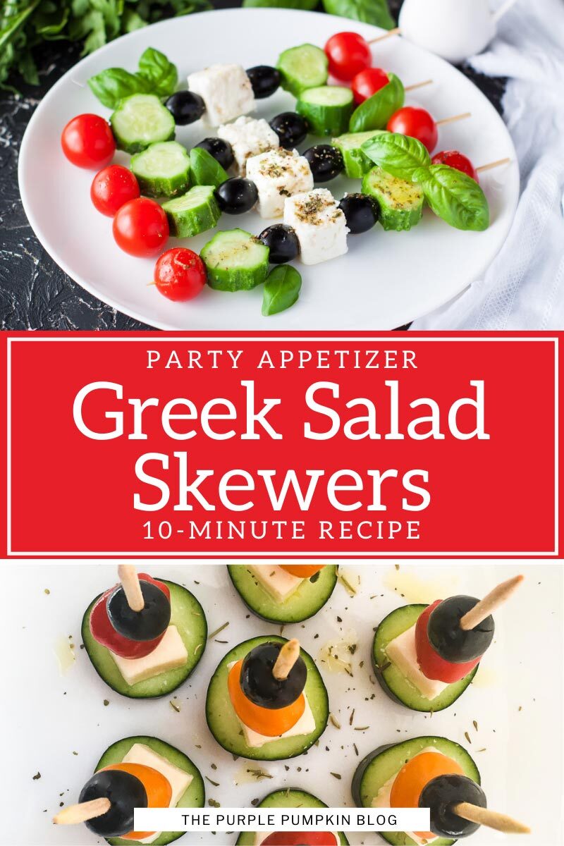 Greek Salad Skewers- 10-Minute Party Appetizer