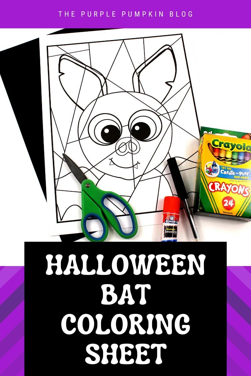 Halloween Bat Colouring Sheet