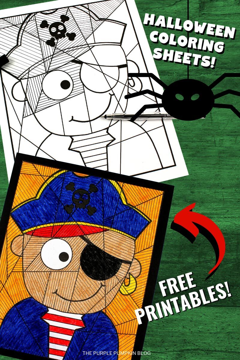 Halloween Coloring Sheets! Free Printables (Pirate!)