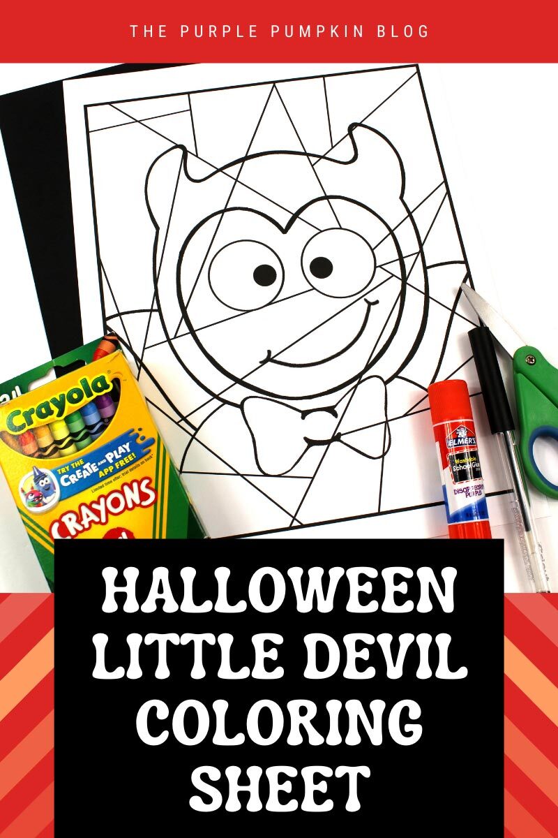 Halloween Little Devil Colouring Sheet