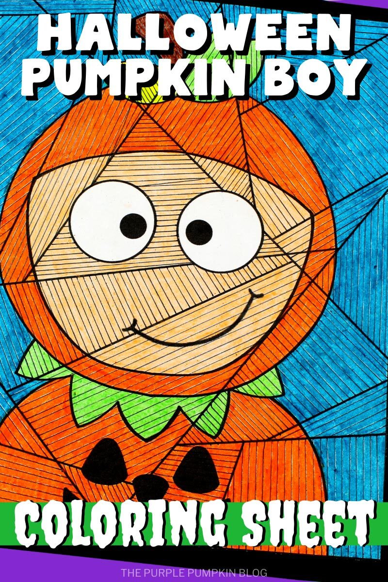 Halloween Pumpkin Boy Coloring Sheet
