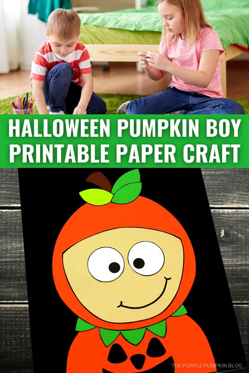 Halloween Pumpkin Boy Printable Paper Craft