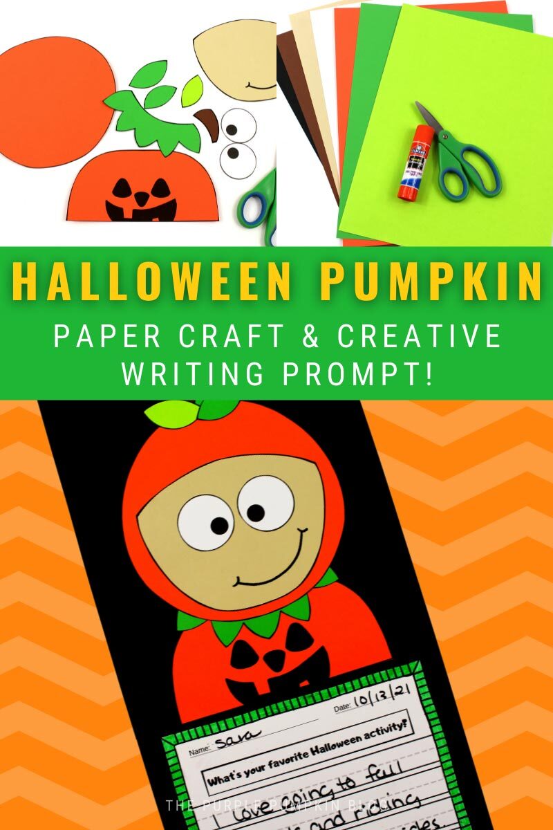 Halloween Pumpkin Paper Craft & Creative Writing Prompt