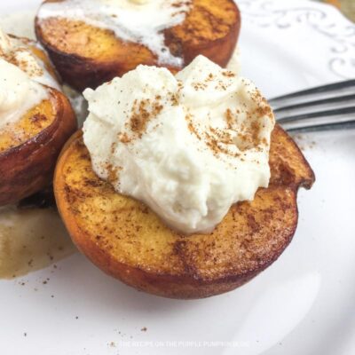 How to Make Baked Balsamic Peaches with Whipped Cream