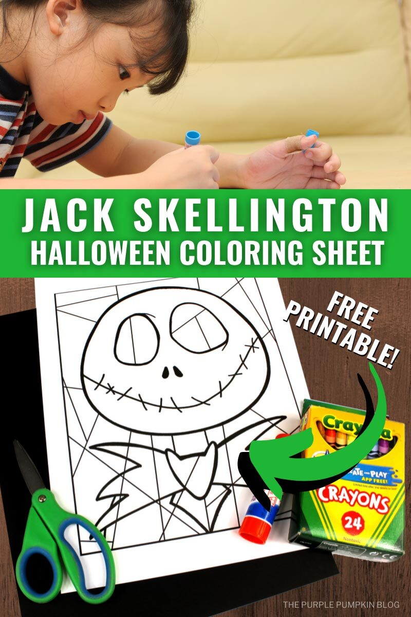Jack Skellington Halloween Coloring Sheet