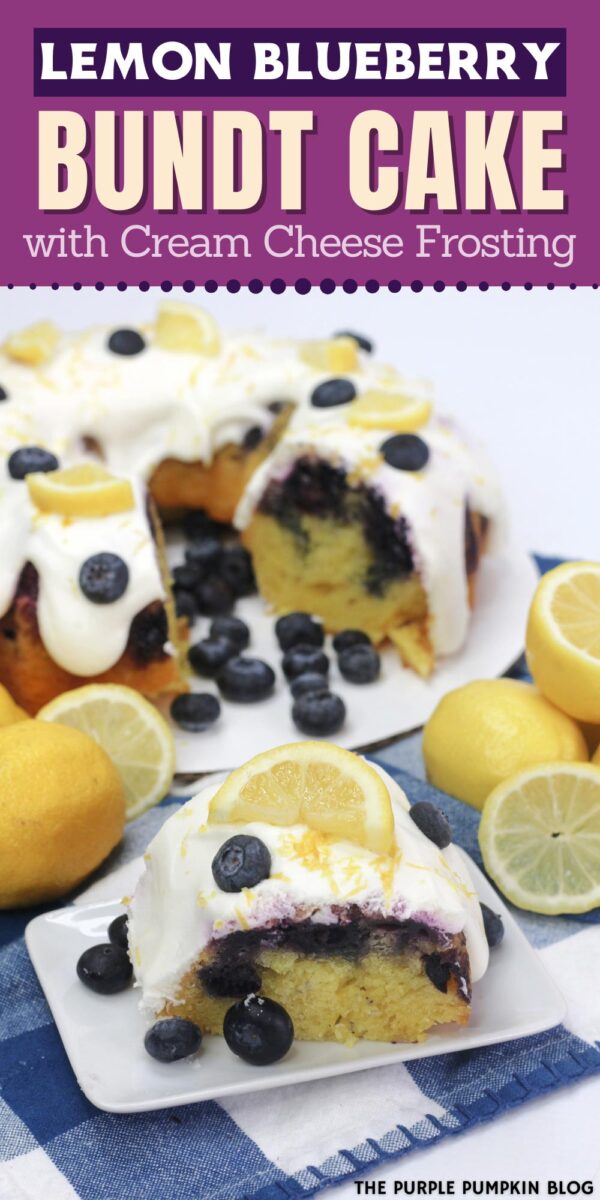 Lemon Blueberry Bundt Cake with Cream Cheese Frosting