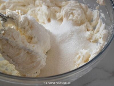 Mixing Sugar with Cream Cheese