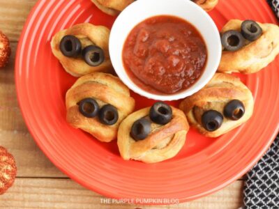 Mummy Meatballs with Marinara Dipping Sauce
