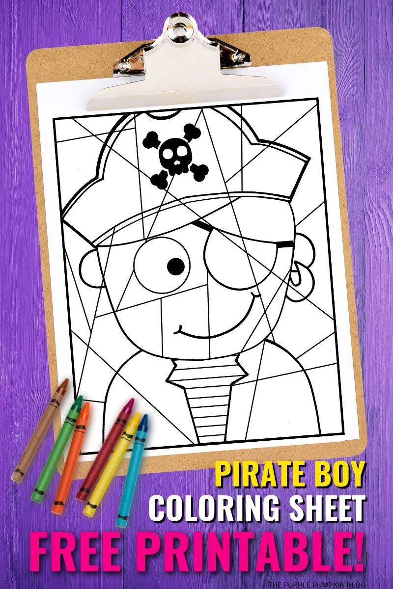 Pirate Boy Coloring Sheet Free Printable!