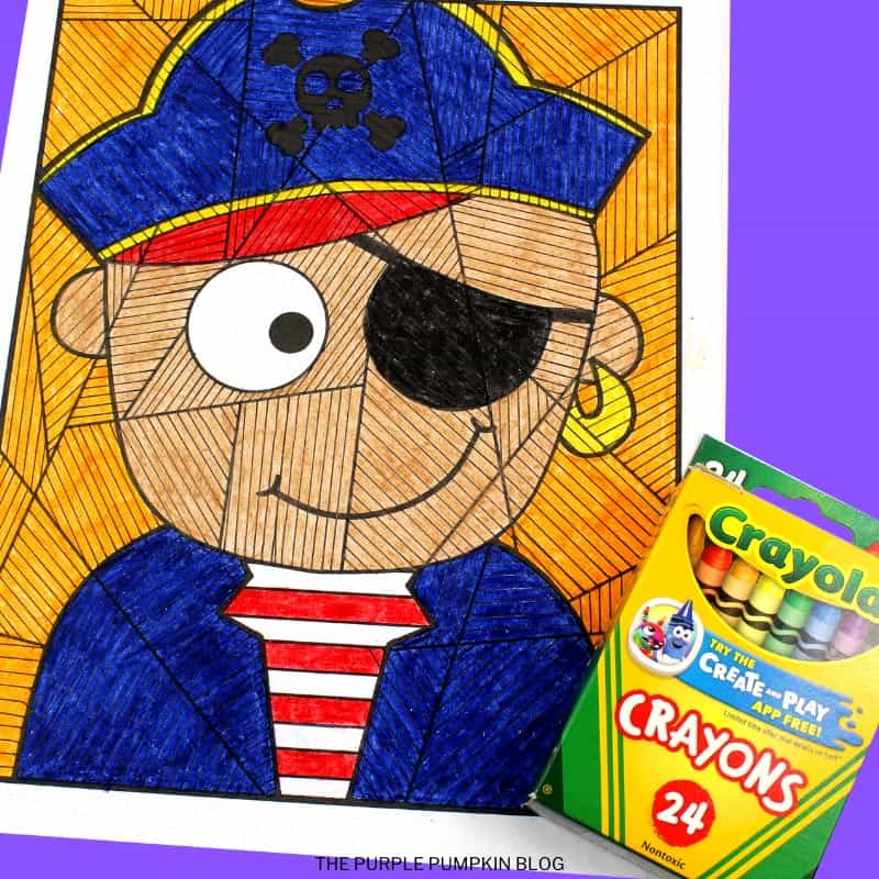 Pirate Coloring Page & Line Art Project