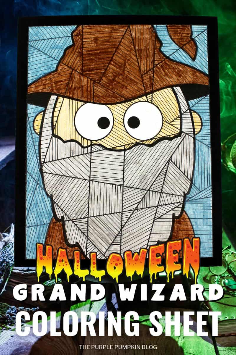 Printable Halloween Grand Wizard Coloring Sheet