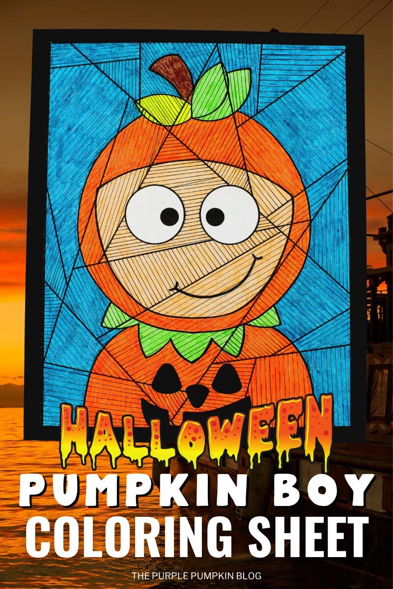 Printable Halloween Pumpkin Boy Coloring Sheet