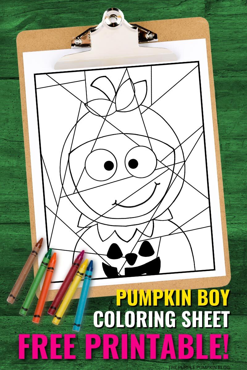 Pumpkin Boy Coloring Sheet Free Printable!