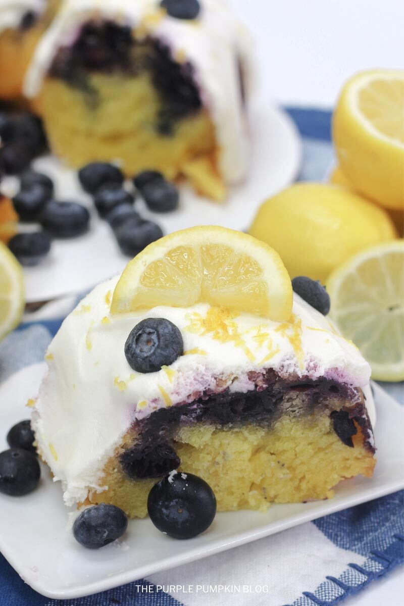 Recipe for Lemon Blueberry Bundt Cake with Lemon Frosting