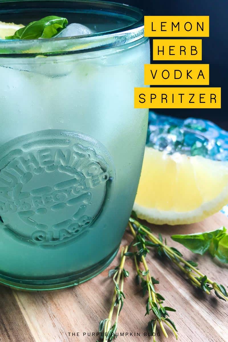Recipe for Lemon Herb Vodka Spritzer