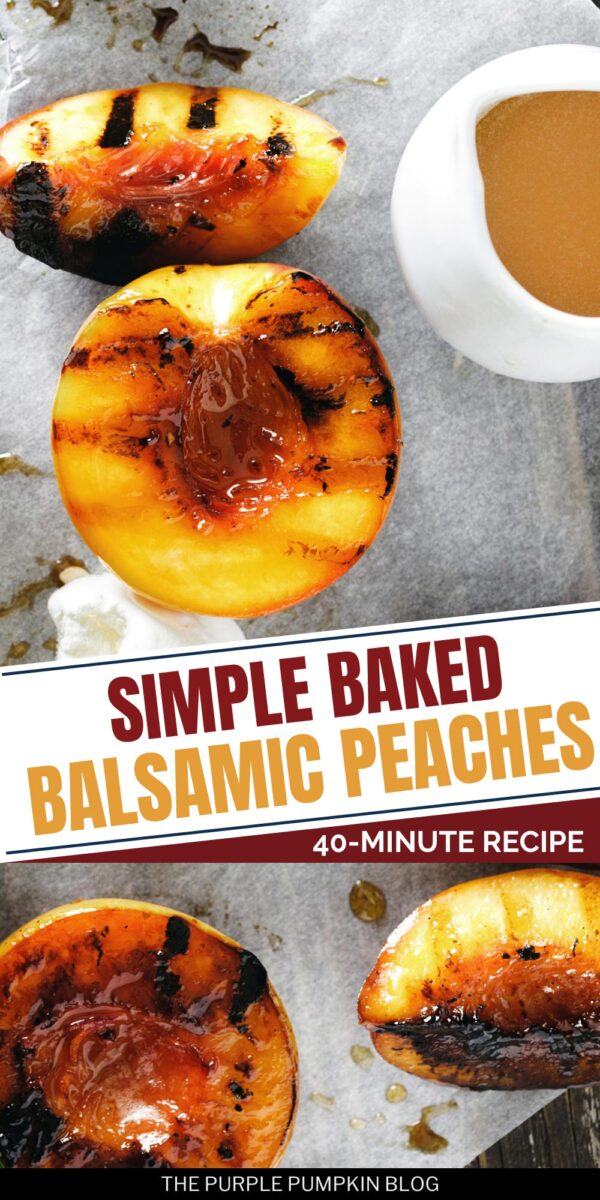 Simple Baked Balsamic Peaches