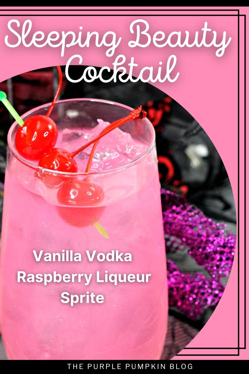 Sleeping Beauty Cocktail with Vanilla Vodka & Raspberry Liqueur